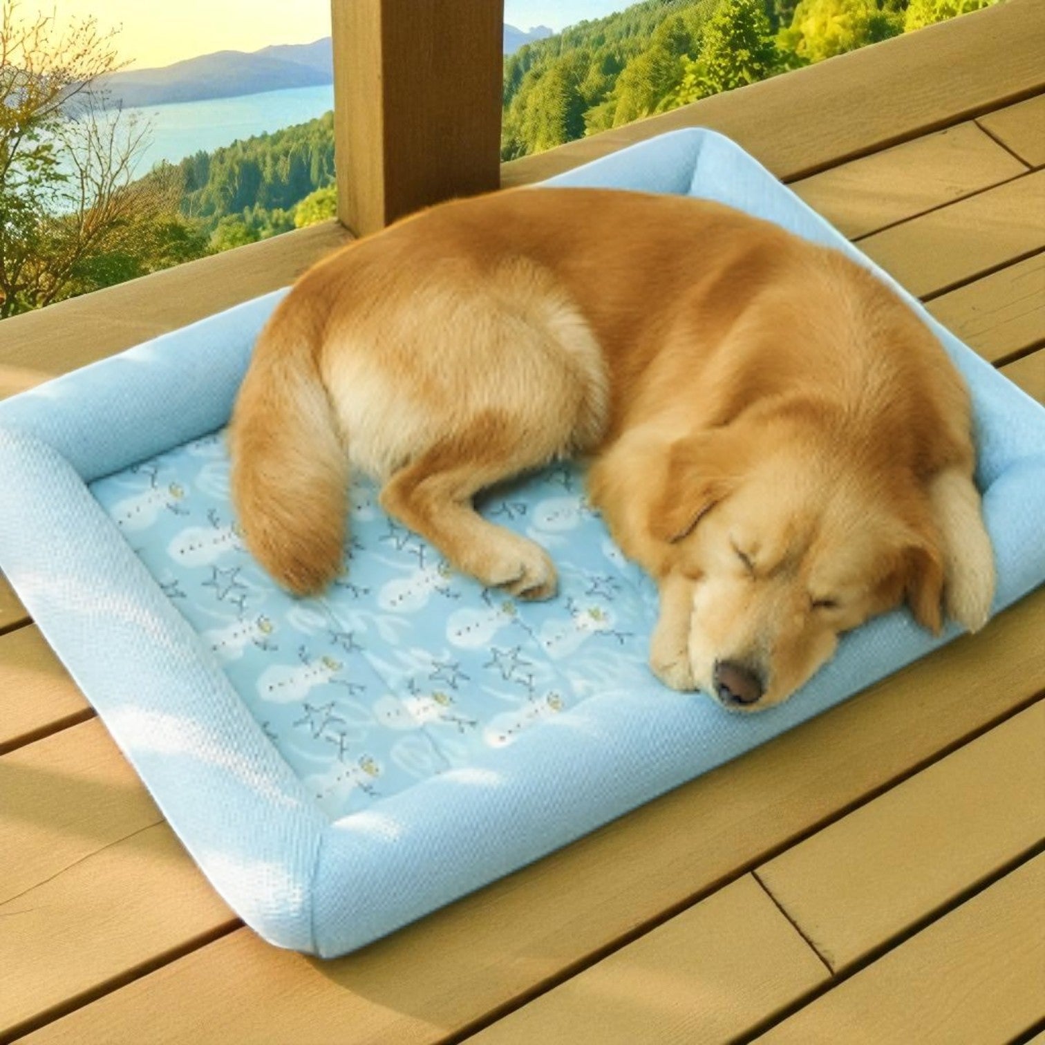 tapis rafraichissant chien balcon