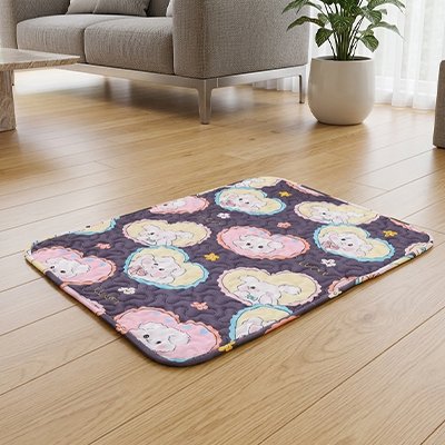 Tapis rafraichissant chien avec motif nuage