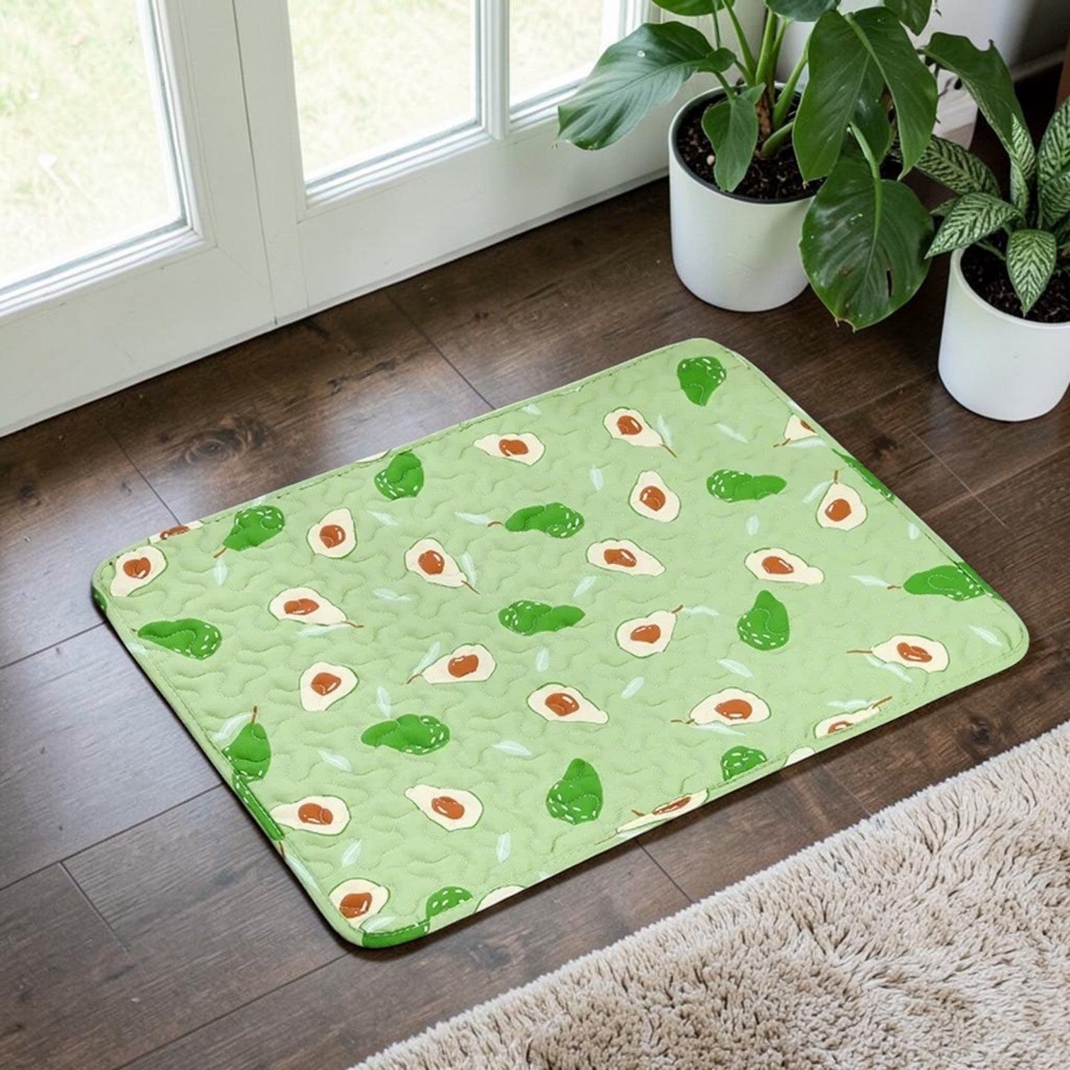 Tapis rafraichissant chien vert