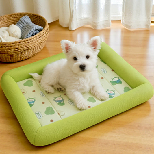 tapis rafraichissant chien vert panier